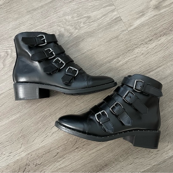 a new day Black Multi-Buckle Ankle Booties - Picture 3 of 7